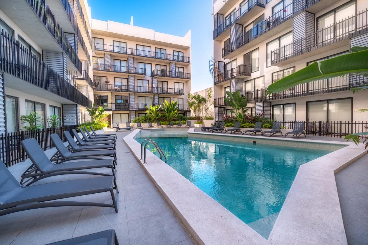 Fancy 3 Bedroom Apartments In Downtown Playa Rooftop Pool Gym Playa del Carmen Luaran gambar